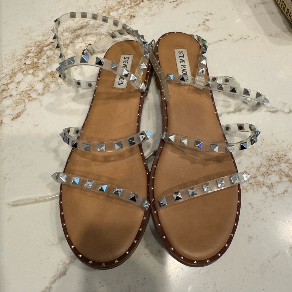 Steve Madden Tan Studded Sandals size:10